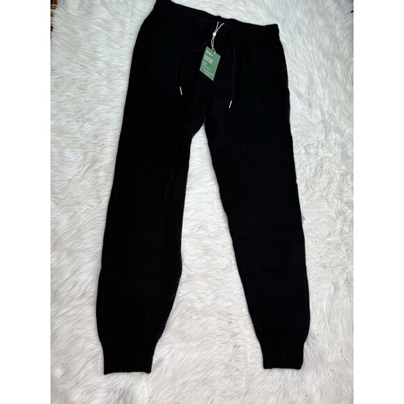Quince Mongolian Cashmere Sweatpants Joggers Black Size M NWT Luxury - Picture 9 of 14